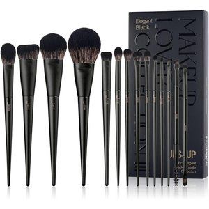 Set 14Pcs Make up Brushes Black Foundation Eyeshadow Contour Concealer